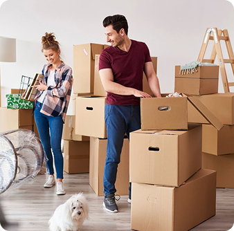 couple packing & moving
